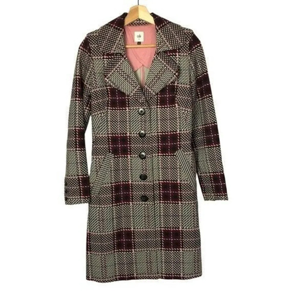 CAbi Jackets & Blazers - Cabi Sovereign Houndstooth Plaid Ponte Knit Peacoat XS #3370